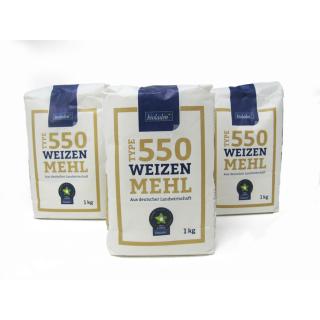 3er Pack - Weizenmehl 550