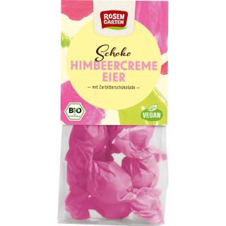 Zartbitter Schoko Eier mit Himbeercreme gefüllt