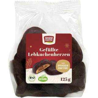 Lebkuchen Herzen gefüllt, vegan