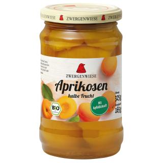 Aprikosen, halbe Frucht im Glas