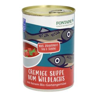 Cremige Wildlachs-Suppe