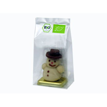Schneemann aus Marzipan