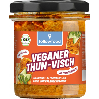 Veganer ThunVisch in Tomaten